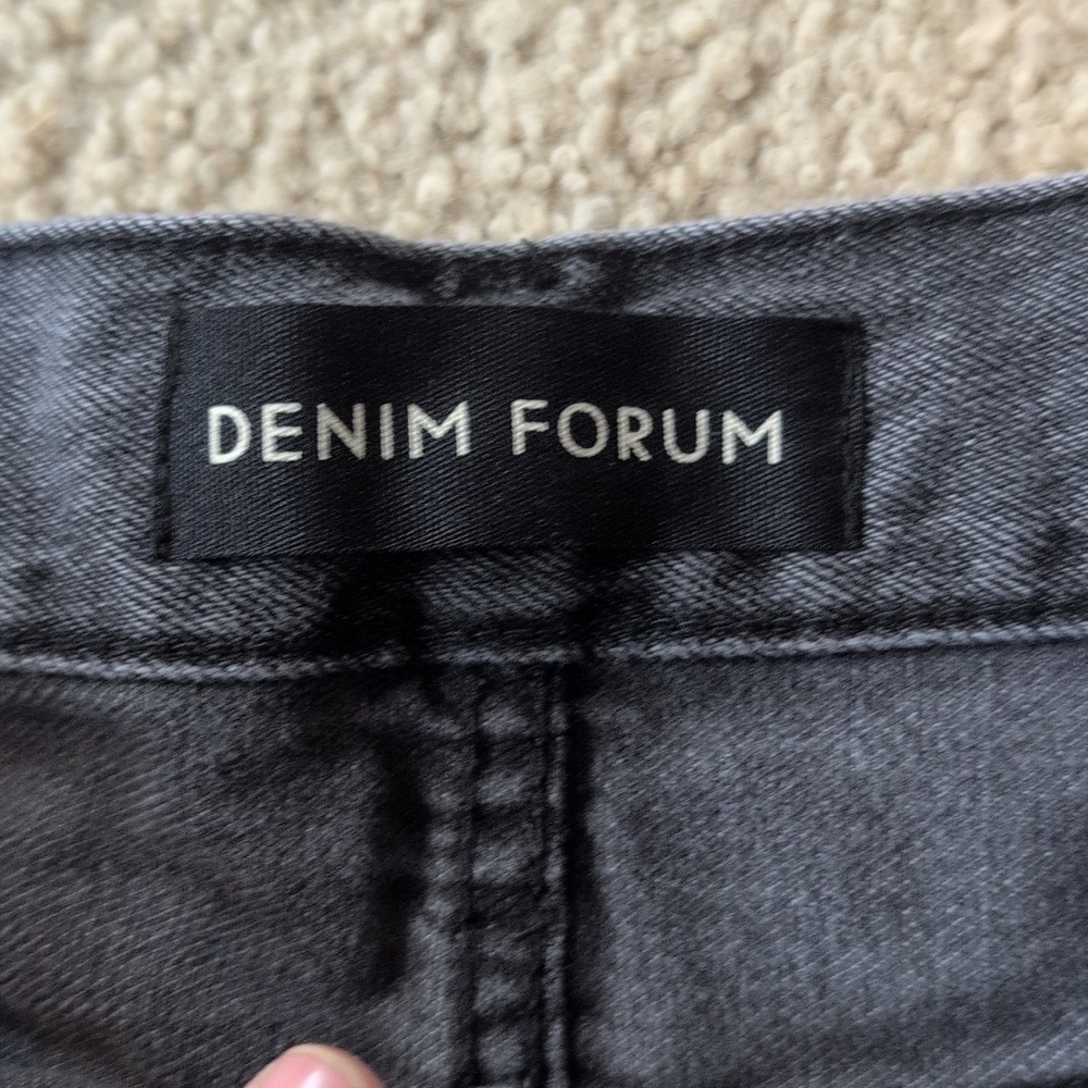 Denim Forum Gray The '90s Maxi Cargo Jean Skirt Size 25 - Picture 2 of 8